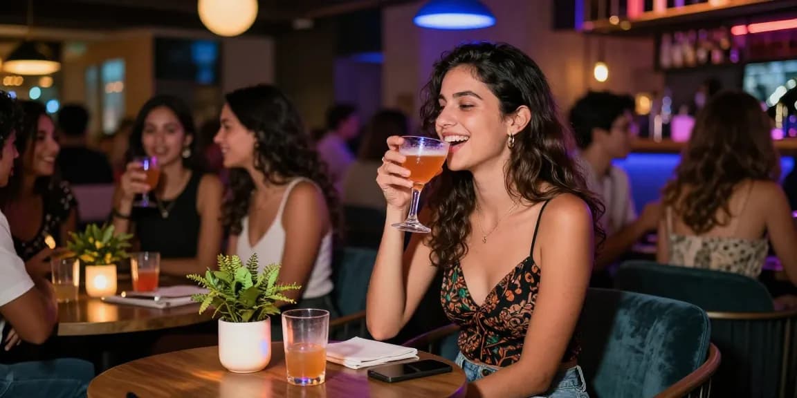 Gái gọi đang tận hưởng cuộc sống về đêm tại một quán bar sành điệu.