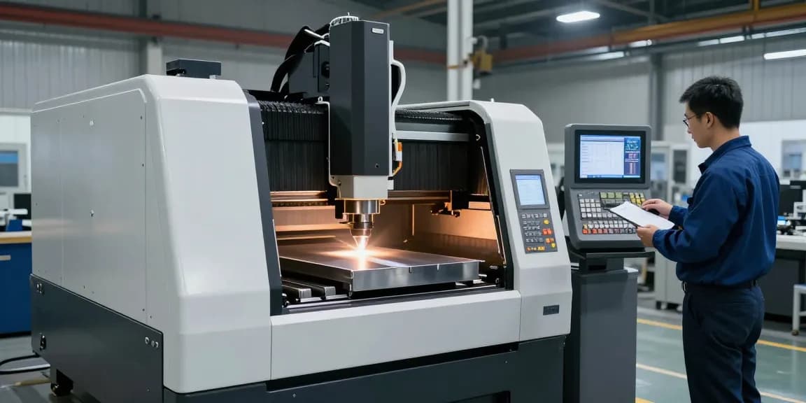 CNC press brake machine operating in a modern manufacturing setup, featuring advanced technology and precision engineering.