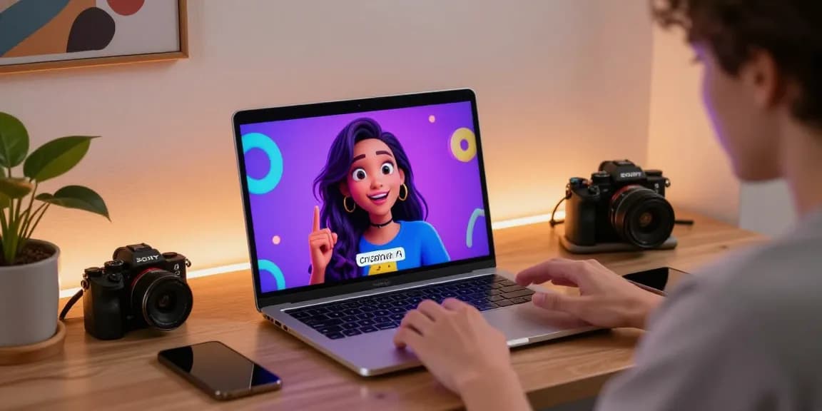 Engaging with nsfw ai character in a cozy home workspace environment