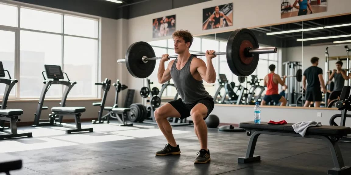Kraftvoller Bodybuilder hebt im Anabolika Shop Deutschland Fitnessstudio und zeigt Stärke und Engagement.