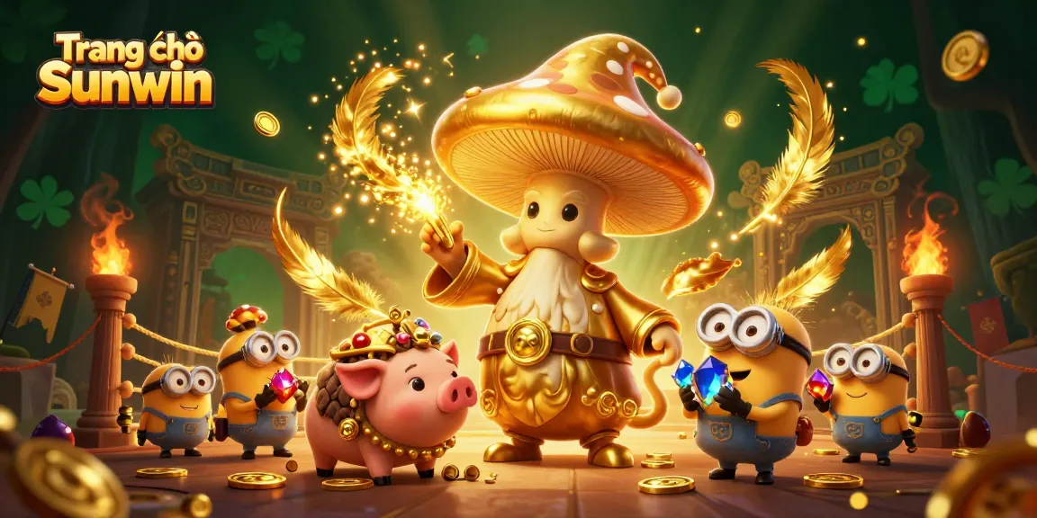 Experience thrilling gameplay at Trang chủ Sunwin with a vibrant 3D casino scene featuring magical characters and golden treasures.