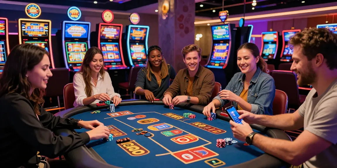 Players enjoying a lively casino atmosphere at https://atosorigin.co.uk, showcasing excitement at non GamStop casinos in 2026.