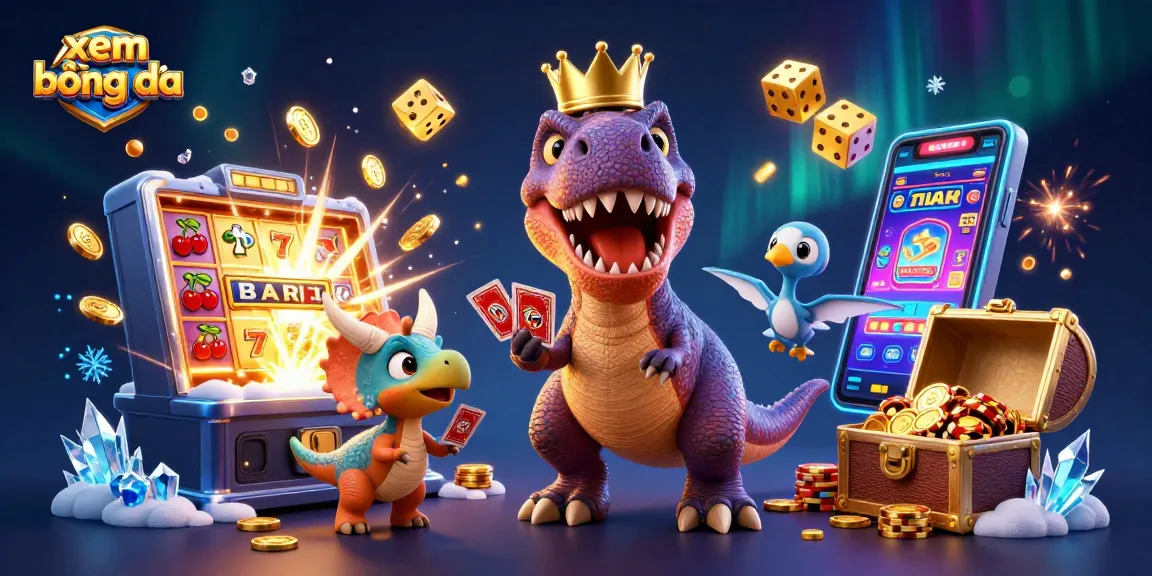 Join the action of xem bóng đá with friendly cartoon characters in a lively casino setting.
