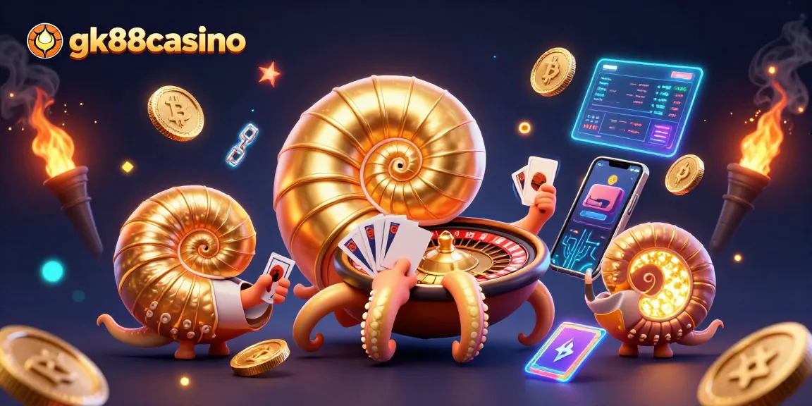 Experience thrilling moments at gk88casino with a vibrant 3D representation of classic gaming elements.