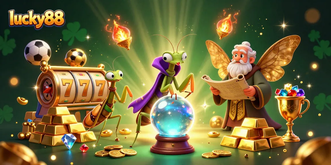 Experience gaming thrills at lucky88 with fortune teller and treasures galore in an enchanting scene.