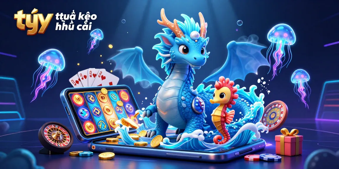 Engage with tỷ lệ kèo nhà cái visually in a vibrant, dynamic gambling scene featuring a water dragon, seahorse knight, and more.