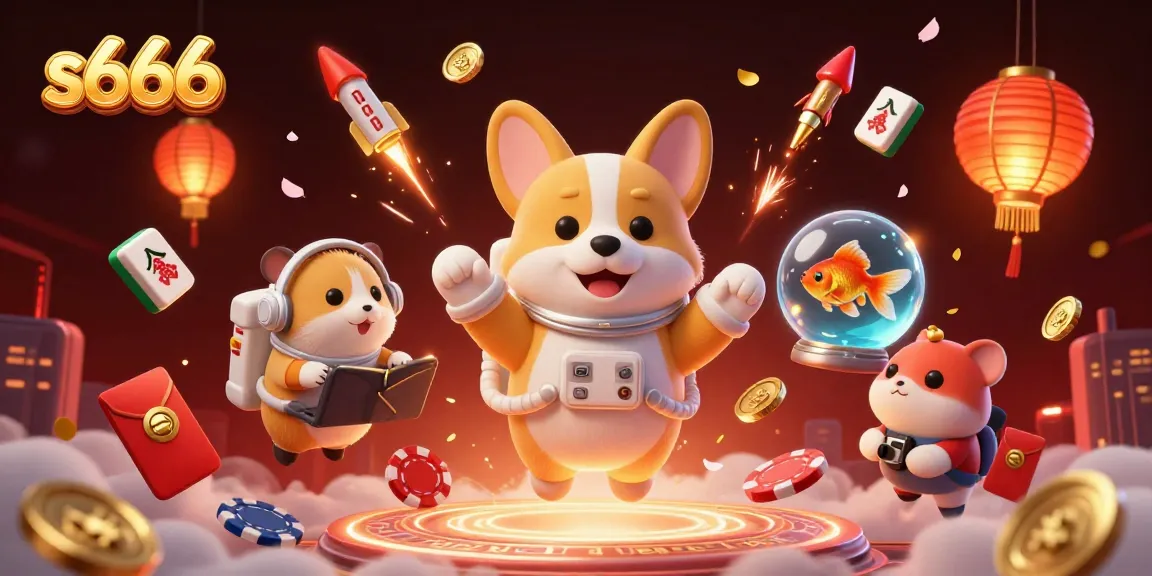 Experience thrilling gameplay with s666 in a vibrant 3D casino atmosphere, featuring dynamic characters and lucky symbols.