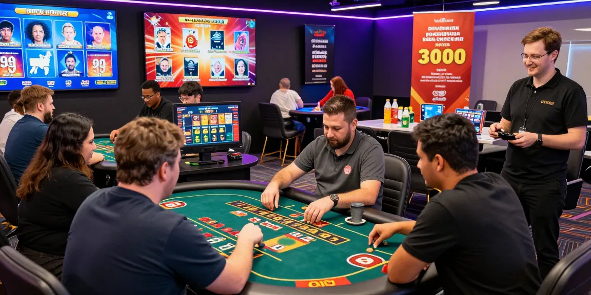 Exciting b52 com gaming environment with players enjoying digital casino games, vibrant atmosphere, and engaging visuals.