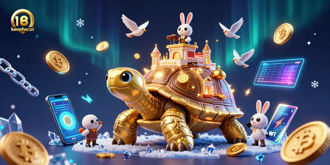 Wager with keonhacai 18 as a golden tortoise casino shines with a rabbit dealer and golden coins.