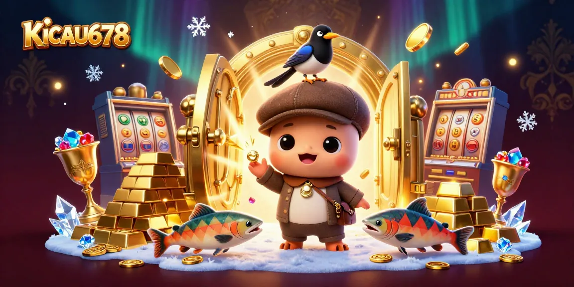KICAU678 spins the reels and wins big with a joyful 3D Nessie and a treasure-filled scene.