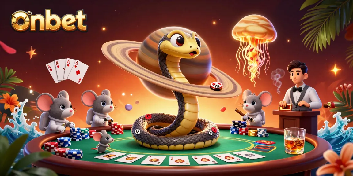 Place bets on the dynamic Saturn ring roulette with onbet's 3D casino scene