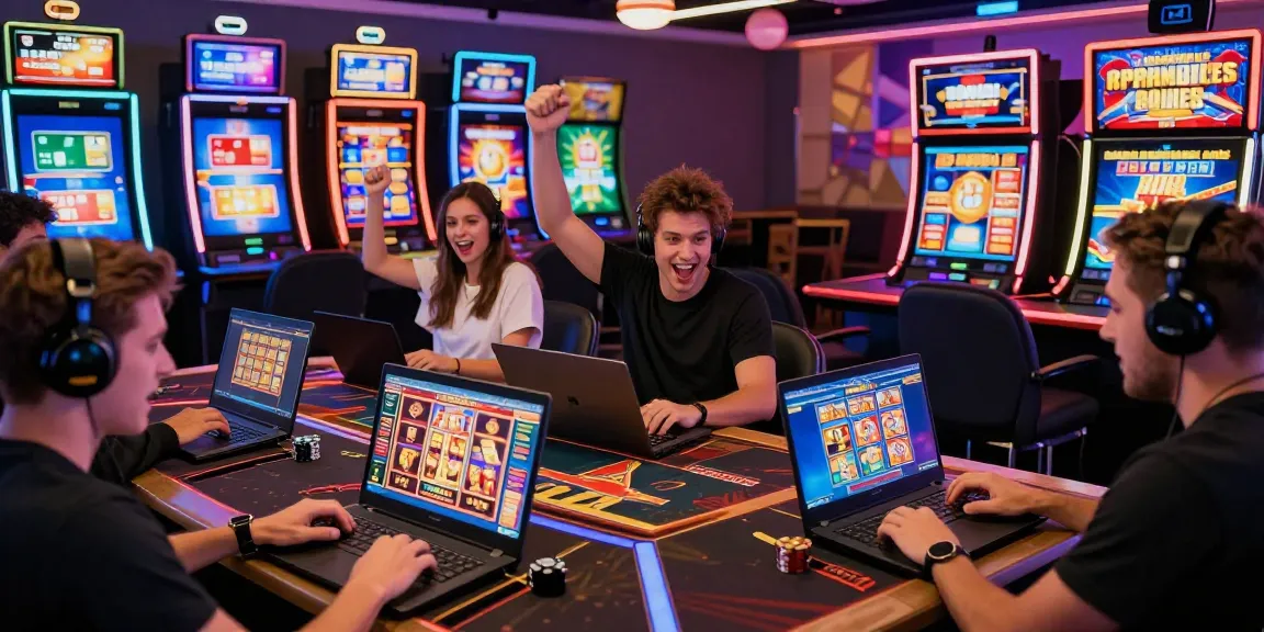 Players enjoying online credit card casinos at jumpspace.org.uk with vibrant graphics and payment options.