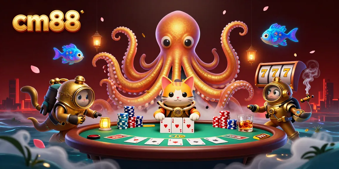 Experience thrilling gameplay at cm88 with dynamic poker action and a fantastical kraken.