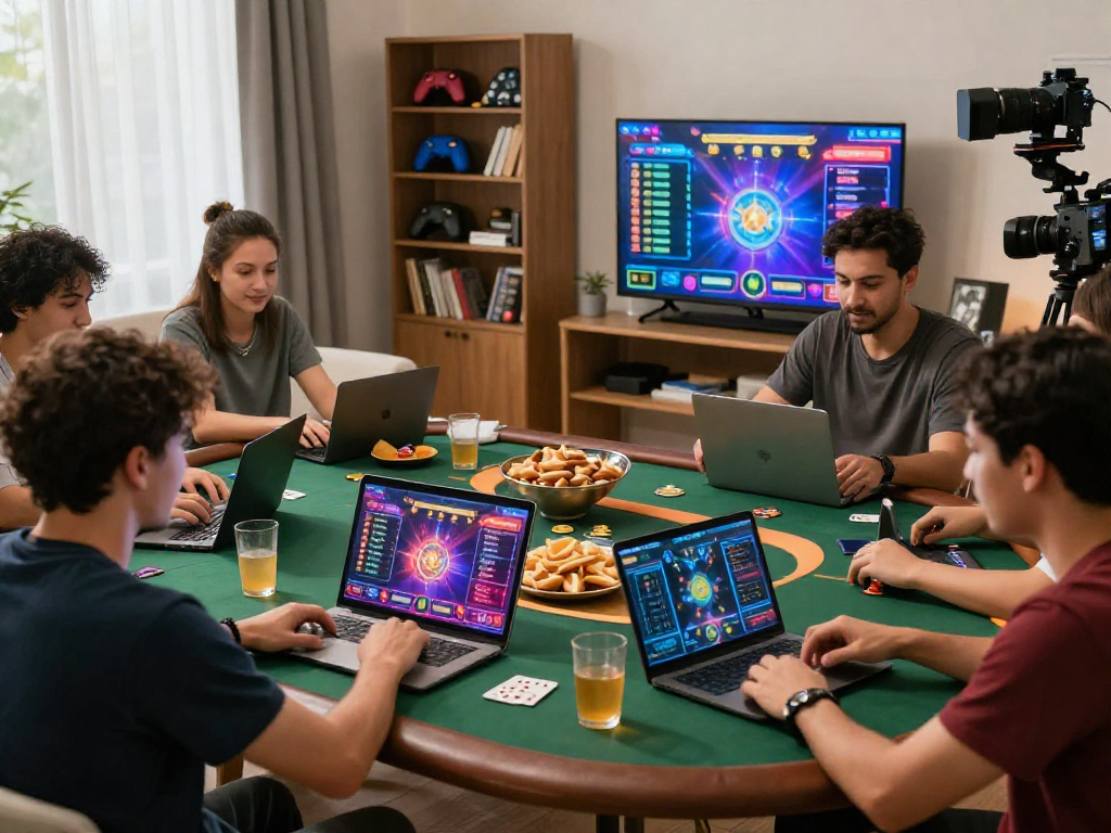 Giocatori che si divertono con i migliori casino non AAMS durante una partita di poker online.