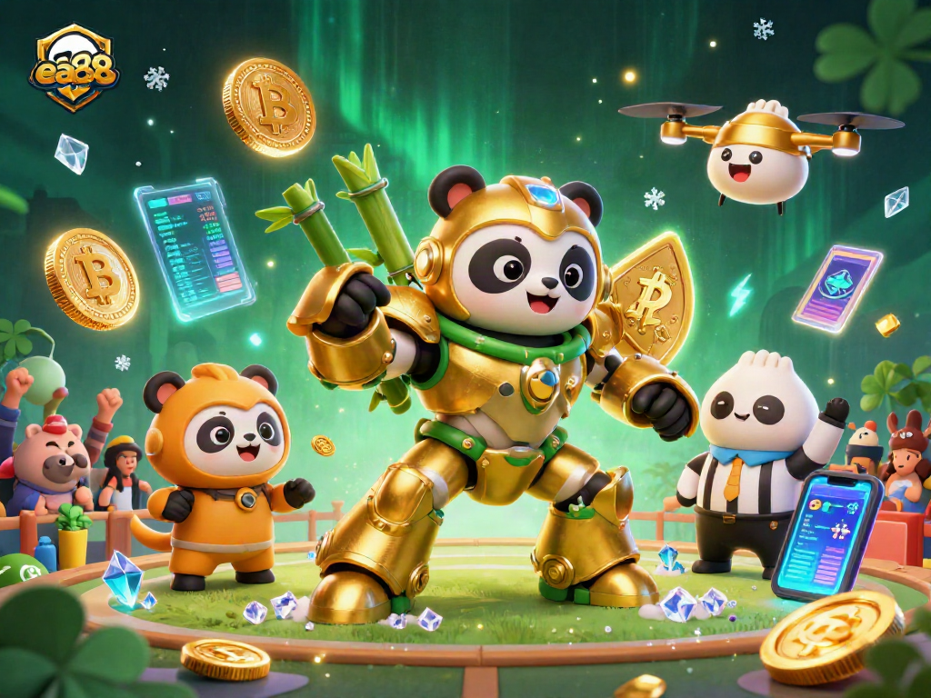 Experience the thrill of playing at ea88 with immersive 3D cartoon casino action featuring crypto elements.