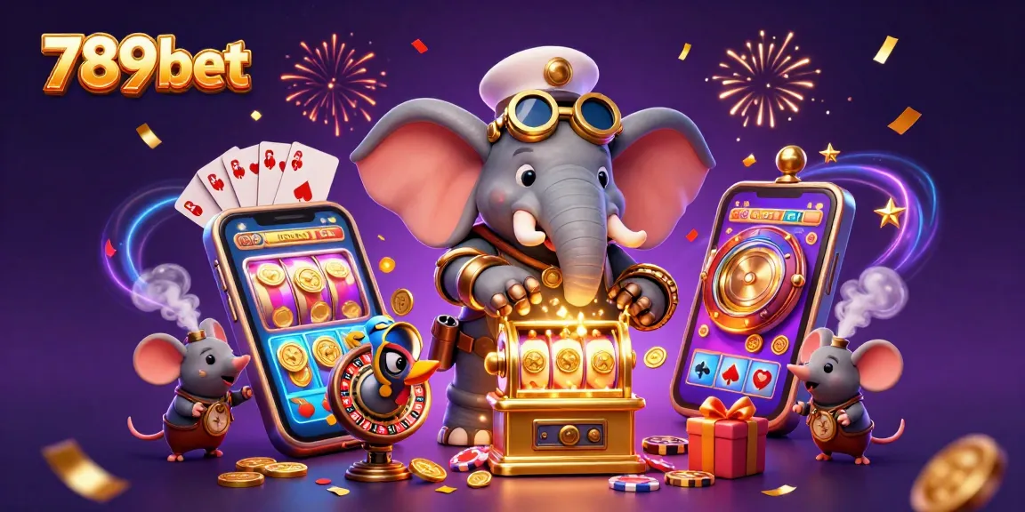 Experience the excitement of the 789bet casino world through a vibrant steampunk-themed 3D illustration.