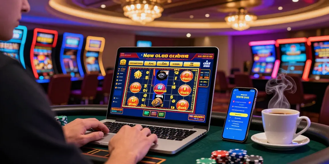 Player engaging with online games at casinos that accept credit cards, highlighting vibrant interface and promotions.