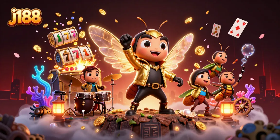Experience thrilling games with j188 in this vibrant casino scene full of action.