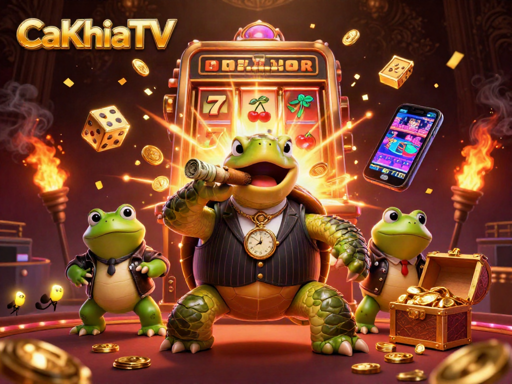 CaKhiaTV promotes immersive gambling fun with rich visuals of colorful casino elements.