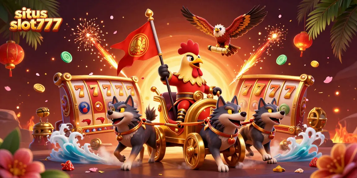 Spark exhilarating wins at situs slot777 with our action-packed 3D illustration of thrilling slot games.