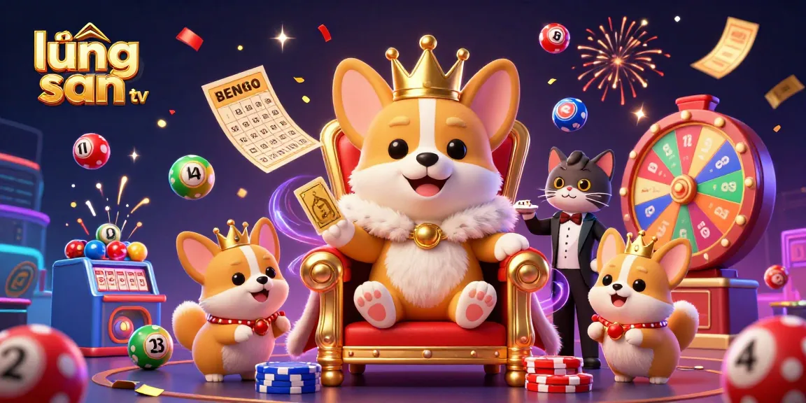 Experience thrilling moments on lương sơn tv as colorful lottery balls bounce and golden cards glimmer in a vibrant scene.