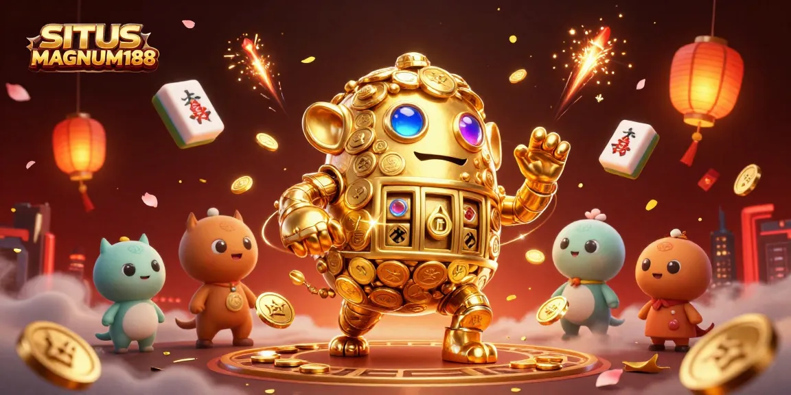 Engage in thrilling gameplay with the SITUS MAGNUM188 showcasing a dynamic golem made of gold coins.