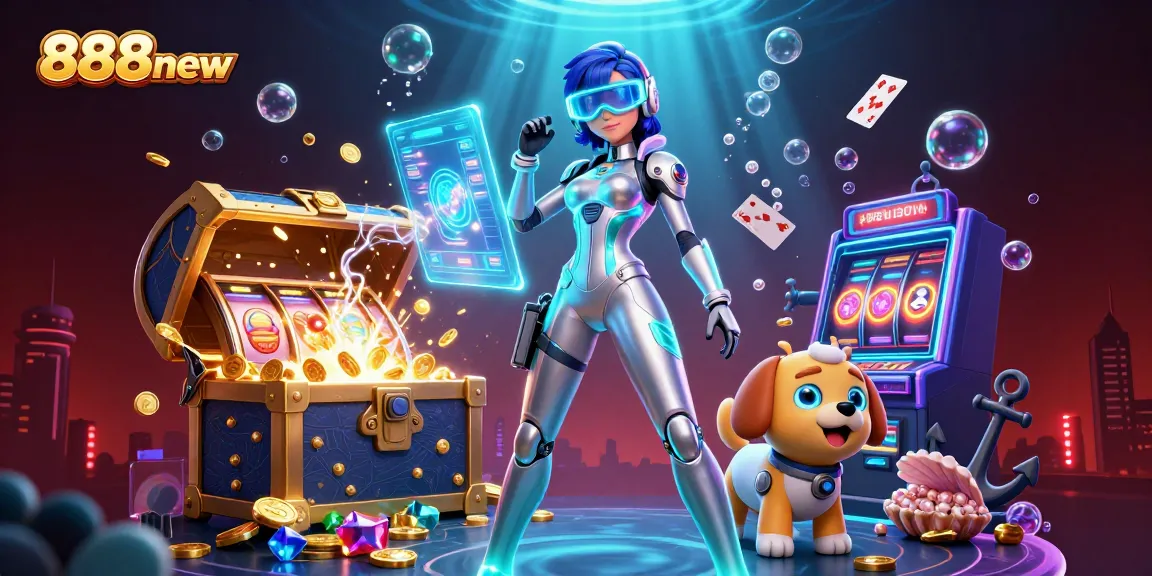 Engage in thrilling action with 888new amidst exploding treasures and vibrant slot games.