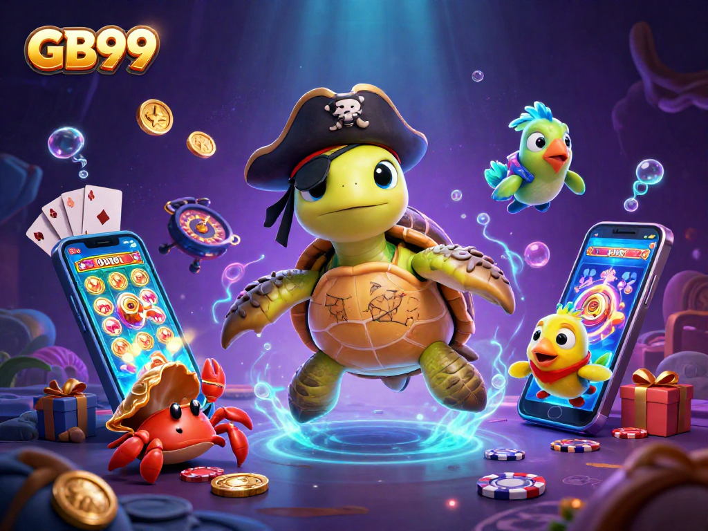 Engage with immersive games by GB99 featuring fun characters and vibrant casino elements