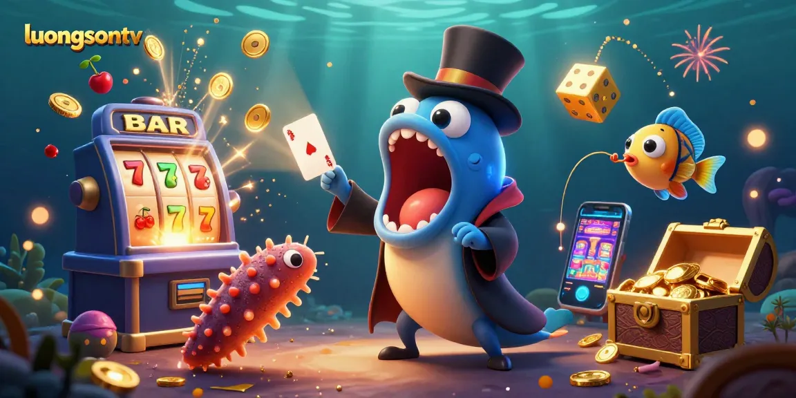 Engage with luongsontv's vibrant underwater casino scene featuring dynamic card tricks.