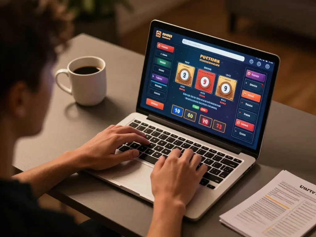 Engaging moment of lô đề online gaming with a focused player analyzing betting options.