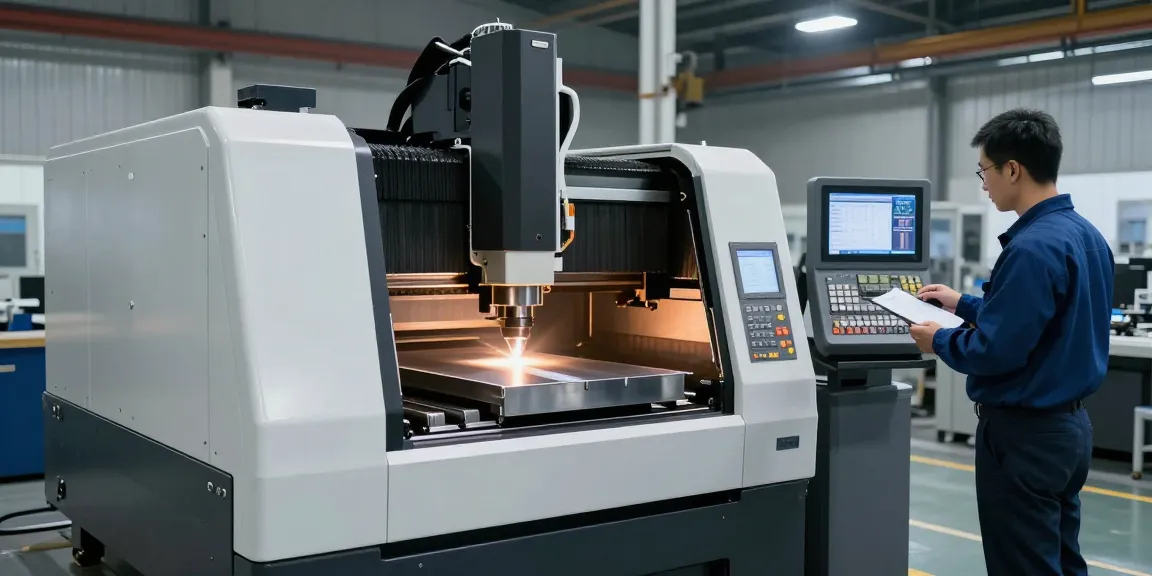 CNC press brake machine operating in a modern manufacturing setup, featuring advanced technology and precision engineering.