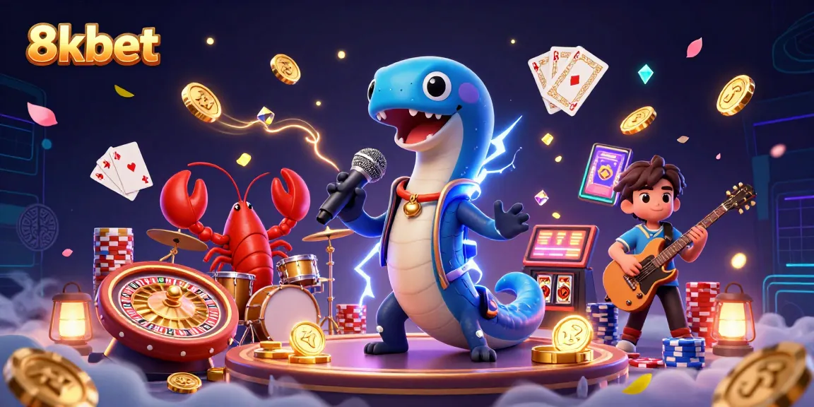 Engage with 8xbet’s thrilling underwater casino adventure featuring an electric eel DJ and playful sea creatures