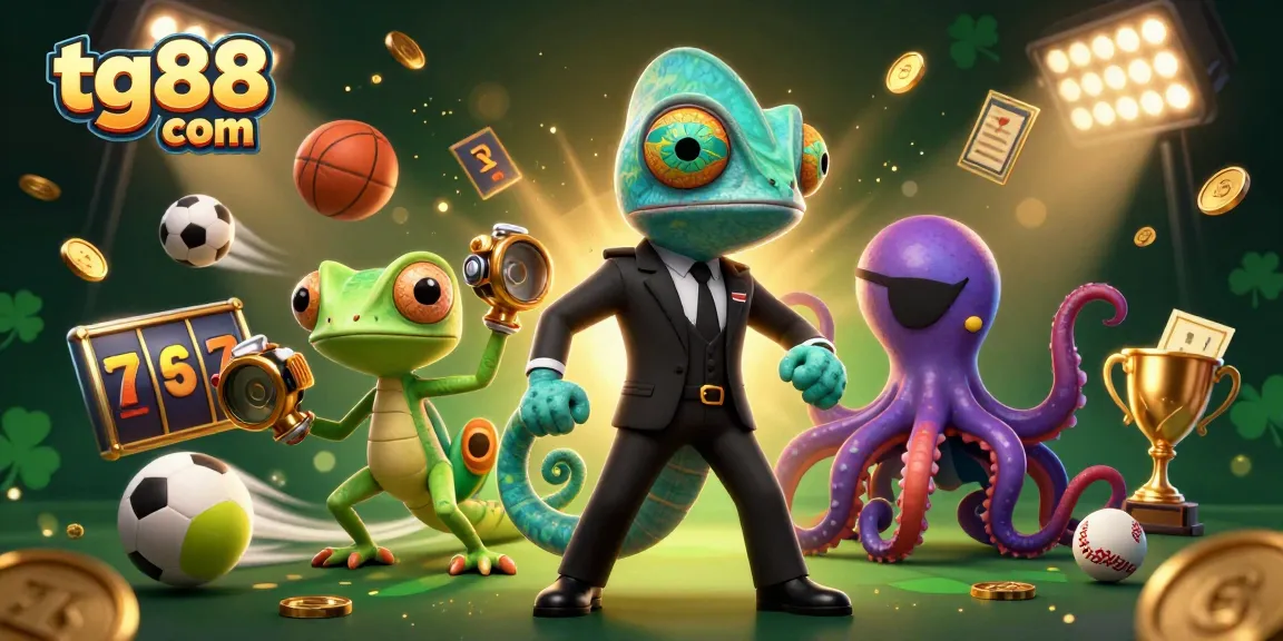 Experience thrilling gaming action at tg88 com with colorful casino elements and dynamic characters.