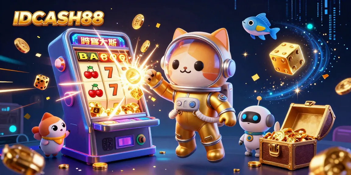 Play thrilling slots at IDCASH88 with vibrant colors and engaging casino elements.