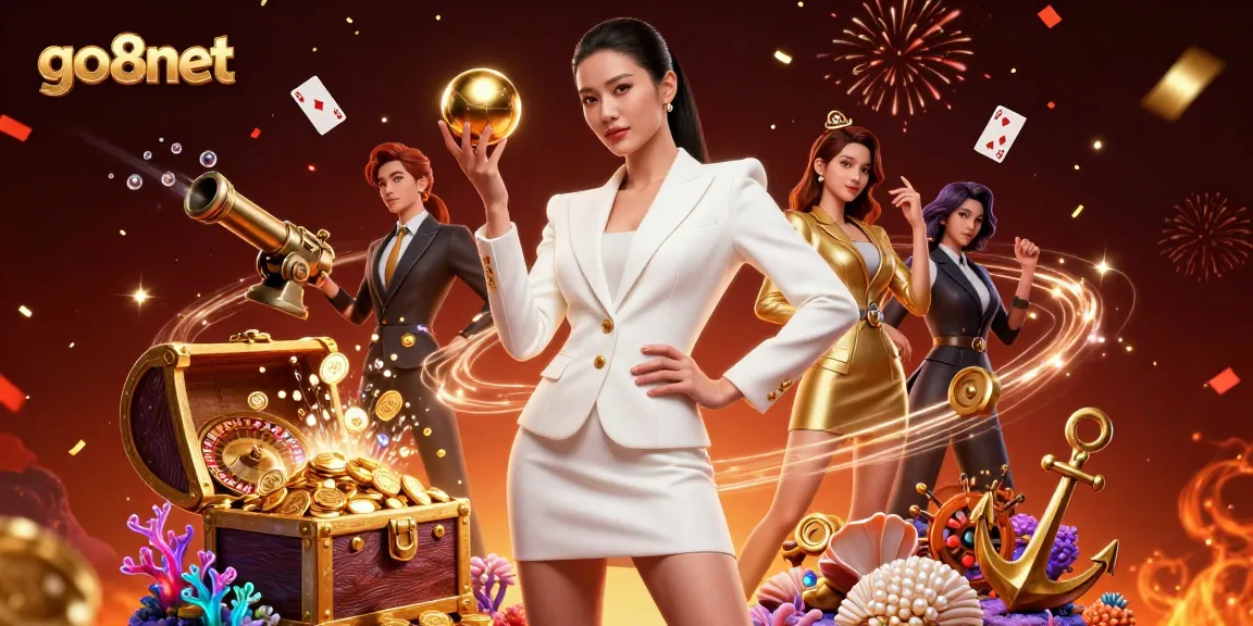 Experience thrilling games at go8net, where a confident dealer brings excitement to high-stakes betting.