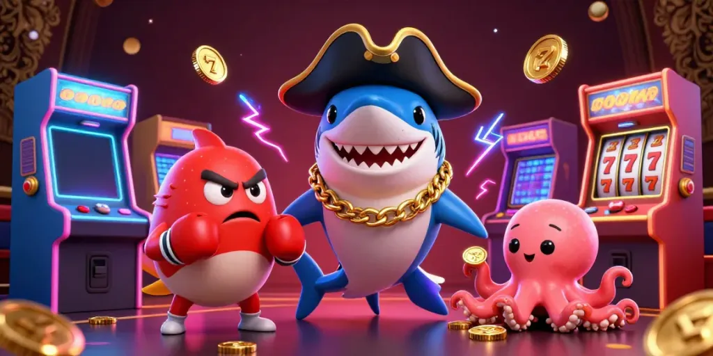 Engage with 789p's lively 3D casino scene featuring cartoon characters and vibrant gaming elements.