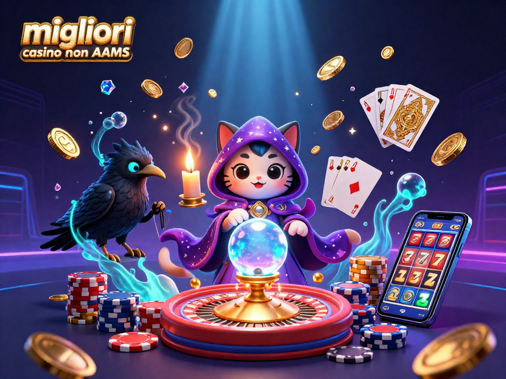 Scopri i migliori casino non AAMS con una scena ricca di dettagli e elementi di gioco coinvolgenti.