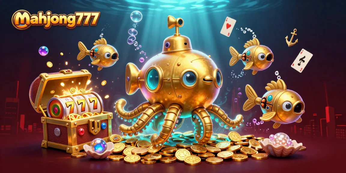 Engage with mahjong777's thrilling underwater adventure filled with slot reels and treasures