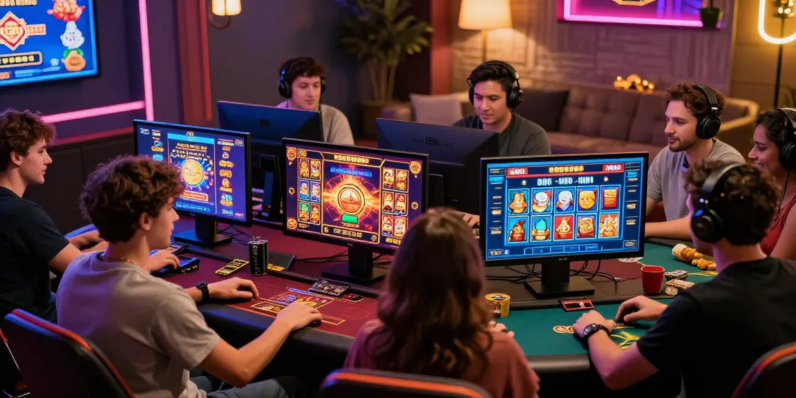 Ambiente dinamico di gioco online con diversi giocatori impegnati in attività di lista casino non aams con grafiche vivaci.