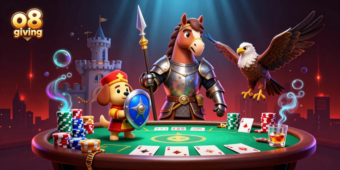Experience the thrill of gaming at o8 giving with medieval knights and poker action.