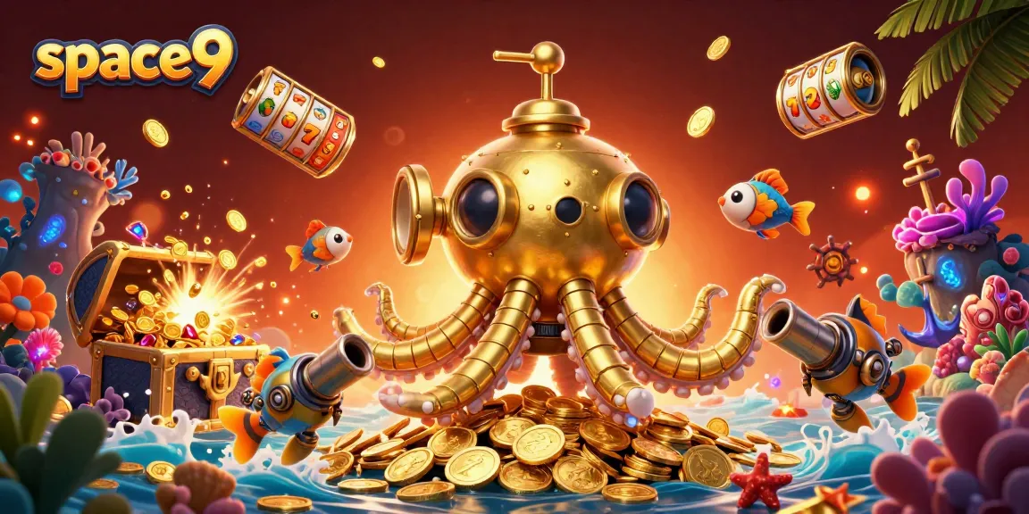 Experience thrilling action at space9 with vibrant slot games and golden rewards in a visually stunning scene.