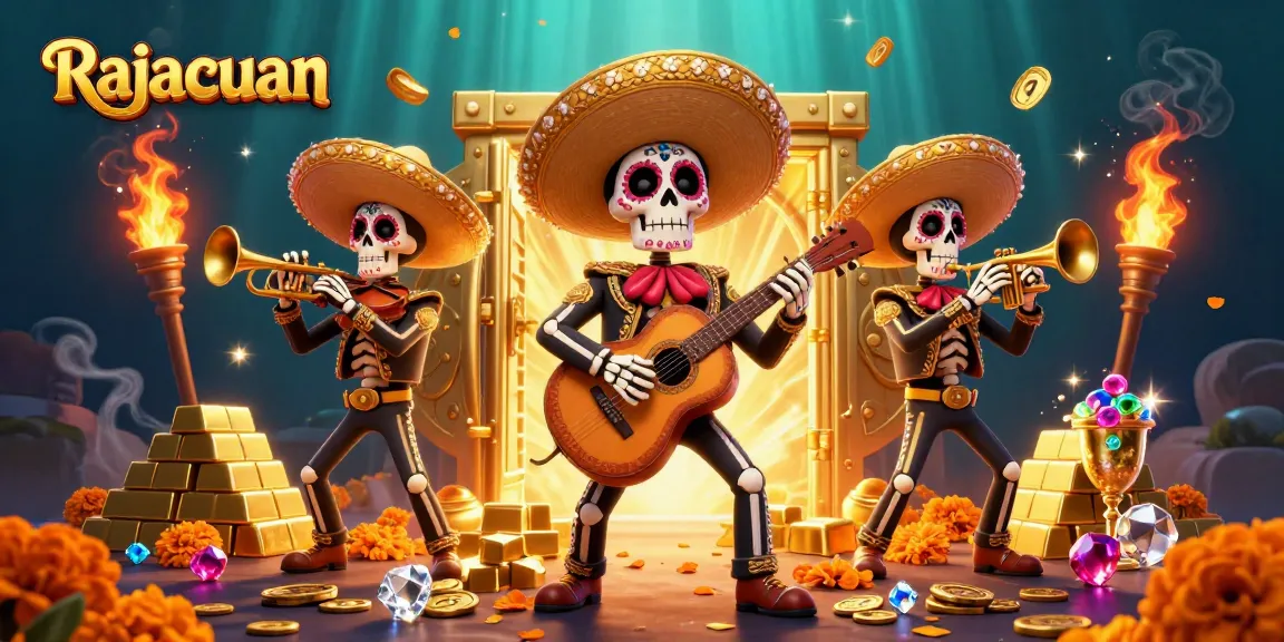 Rasakan keseruan Rajacuan dengan band mariachi dan permainan slot yang menggiurkan.