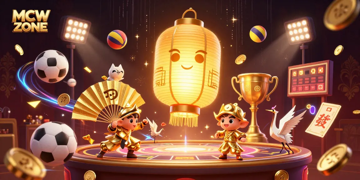 Engage with MCW ZONE's vibrant casino experience highlighted by golden spirits and dynamic sports action.