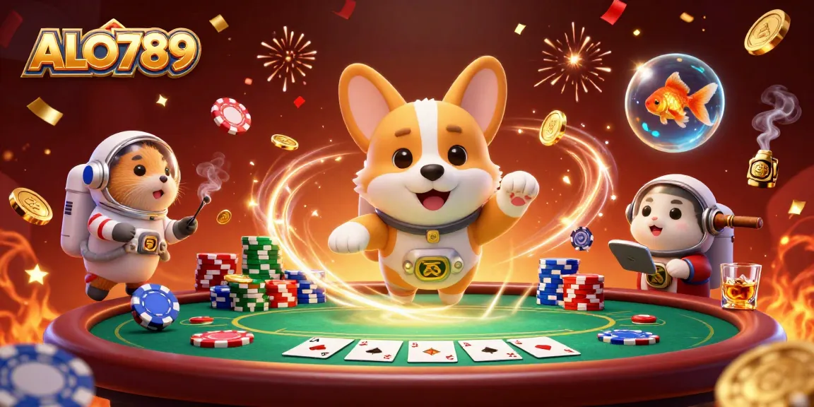 Experience thrilling betting with ALO789 in a dynamic, engaging cosmic casino scene.