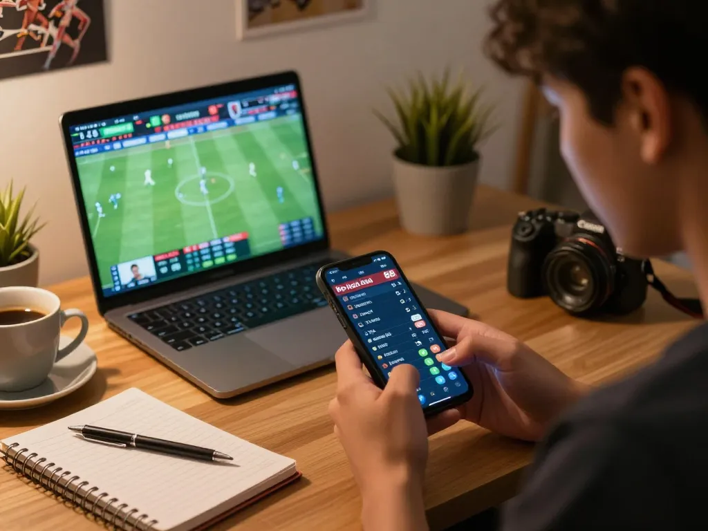 Engaging in kèo nhà cái 88 sports betting with smartphone displaying odds.