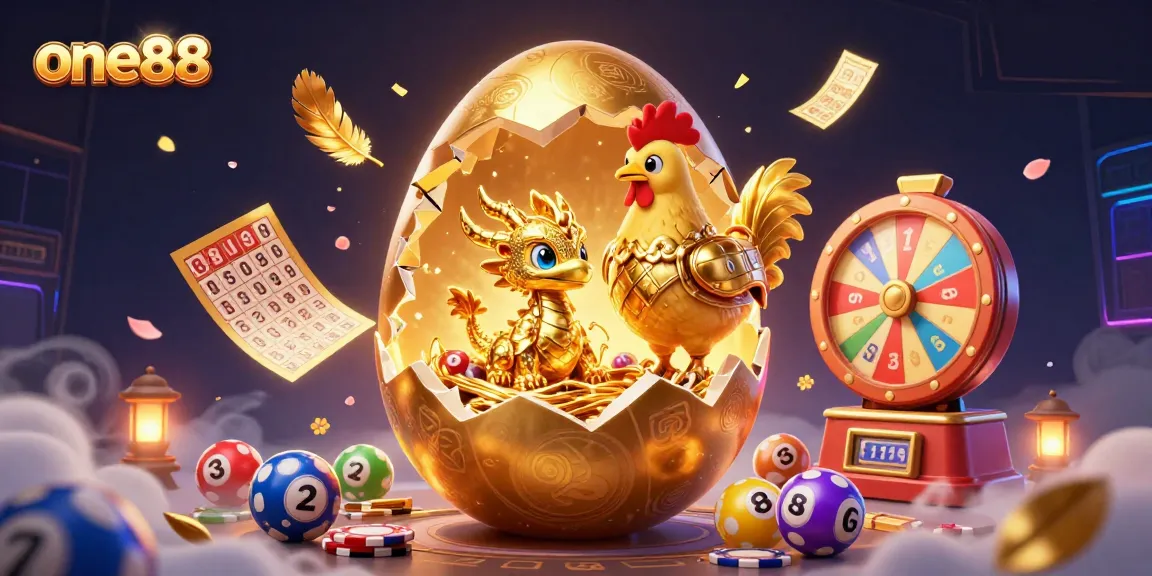 Experience one88's vibrant gaming world with a golden dragon and dynamic lottery elements.