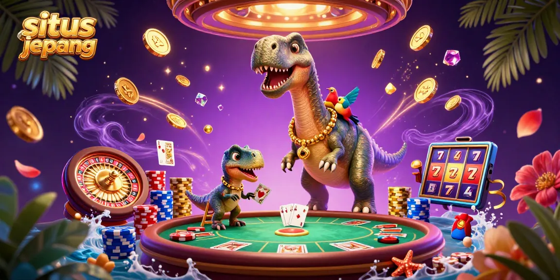 Engage with situs slot jepang in a vibrant 3D casino scene featuring dynamic characters and gaming elements.