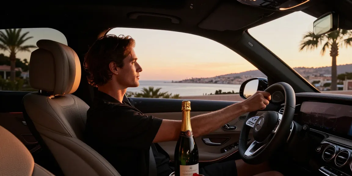 Service de transfert privé Nice Monaco dans un véhicule de luxe sur la Côte d'Azur