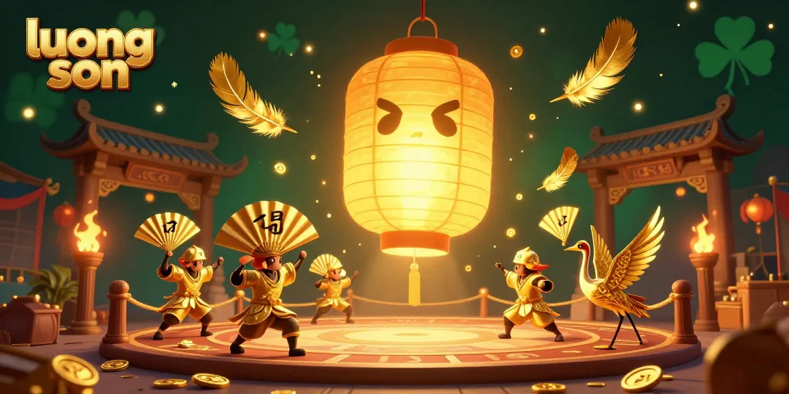 Experience the vibrant energy of luong son with golden lantern spirits at a lively casino setting.