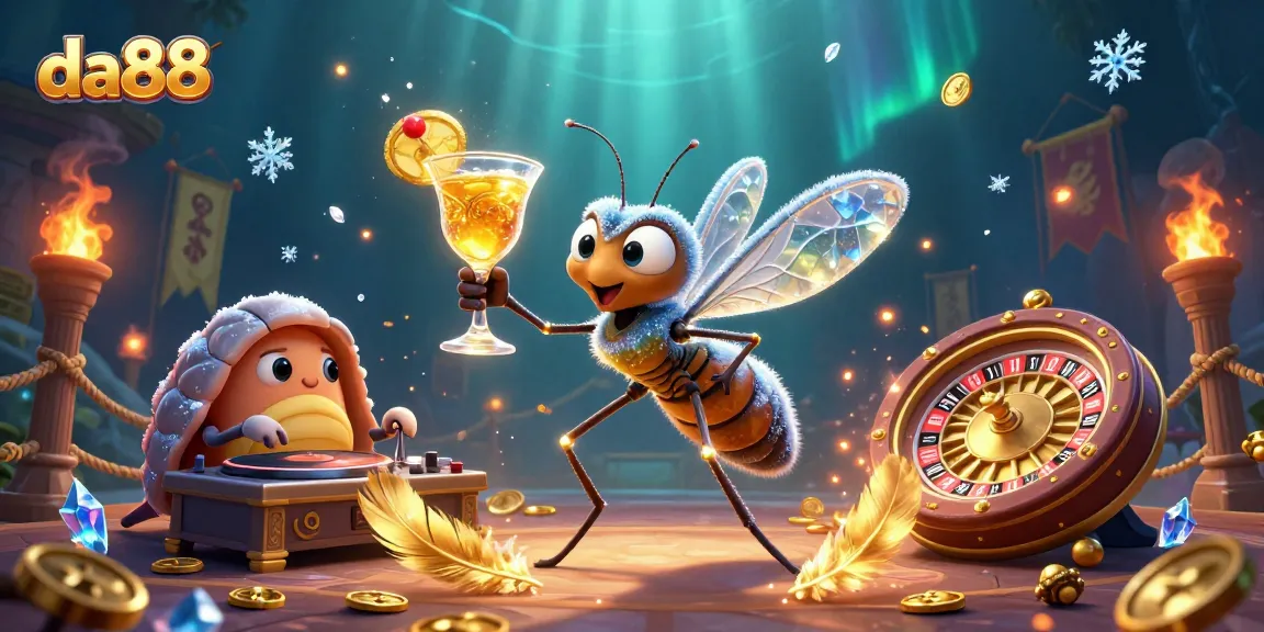Experience da88’s vibrant casino world featuring a mascot and dynamic gameplay elements.